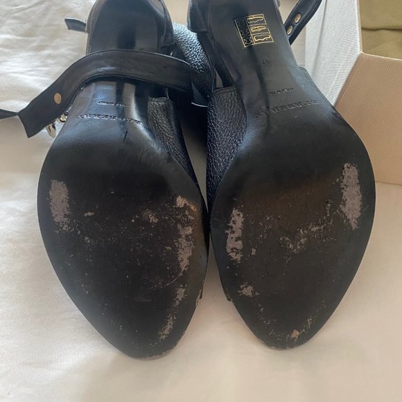 Burberry Acoustic Overfield 100 Peep toe Ankle Boot Black size 37.5 - Picture 5 of 7